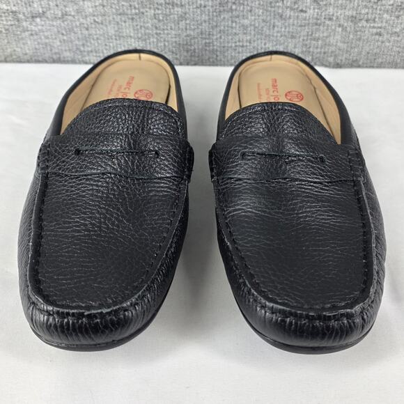 MARC JOSEPH N.Y. WOMEN'S BRIGHTON BEACH BLACK LEATHER PENNY LOAFER MULE SIZE 8.5 - Picture 3 of 11